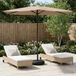 Maison Exclusive - Parasol de jardin avec pied, rectangulaire, 2,7 x 2,7 m, polyester, taupe