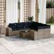 Maison Exclusive - Salon de jardin 9 pièces avec coussins, gris, polyrotin