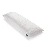 LUCID Zijslaapkussen van versnipperd traagschuim, lichaamskussen, perfect voor de zwangerschap, ultrazachte rayon-overtrek van bamboe, wit