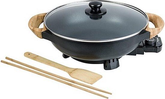 Bestron AEW100AS elektrische wokpan - 1500W - 32cm - Zwart