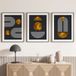 Lot de 3 affiches / posters triptyque - Formes géométriques - 3 affiches - 70x100 cm (cadres non fournis) - Bordure blanche