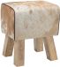vidaXL Bank 40 x 30 x 45 cm Cuir Véritable Marron et blanc