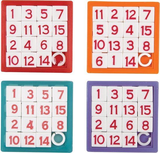 Unique Party 84765 - Getallen Puzzels - 4 stuks - Meerkleurig