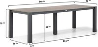Lifestyle Garden Furniture Valley dining tuintafel 240 x 92 cm