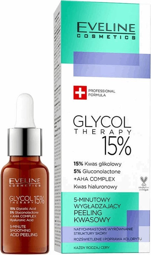 Eveline Cosmetics Glycol Therapy 15% 5-Minute Smoothing Acid Peeling - 18ml.