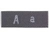 Alfabet-etiketten van polyester, 35 x 15 mm. 5u