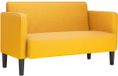 vidaXL Loveseat bank 109 cm corduroy stof lichtgeel