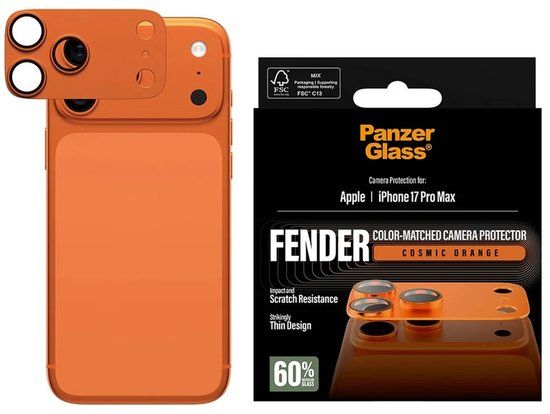 PanzerGlass FENDER Camera Protector - Case Friendly - Cosmic Orange