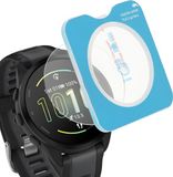 kwmobile 2x smartwatch screenprotector geschikt voor Garmin Forerunner 165 / Forerunner 165 Music - Protector sporthorloge krasbestendig - Transparant met aanbrengtool