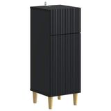 vidaXL - Badkamer - Opbergkast - ARNHEM - Zwart - 30 x 31 x 80 cm - Bewerkt hout