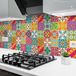 Ambiance Sticker - Wandtegels, zelfklevend, keuken en badkamer, tegels | zelfklevende tegels Azulejos Armondo | 24 tegels stickers met 10 x 10 cm