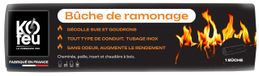 K-OFEU - Bûche de ramonage - Tous types de conduits, tubage inox - Cheminées ouvertes ou fermées - Poêle et chaudières - Fabriqué en France - 1 unité