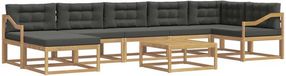 vidaXL Ensemble de canapé d'extérieur 8 pièces blanc et anthracite
