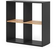 Vicco Tetra Ruimteverdeler – 72 x 72.6 cm Antraciet/gouden eik