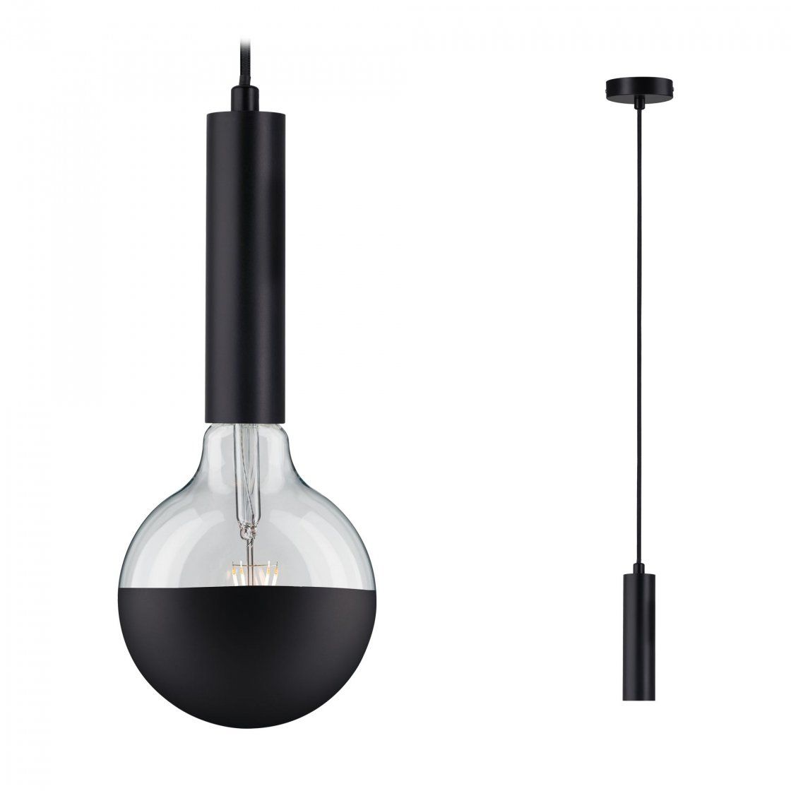 Paulmann Kine Hanglamp - E27 - 20W - Zwart