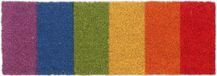 Relaxdays Tapis de porte en coco, arc-en-ciel, 75 x 25 cm, résistant aux intempéries, antidérapant, pour intérieur et extérieur, multicolore
