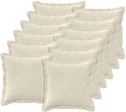 vidaXL - Kussensloop - 12 stuks - Katoensatijn - Crèmekleurig - 40 x 40 cm