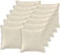 vidaXL - Kussensloop - 12 stuks - Katoensatijn - Crèmekleurig - 40 x 40 cm