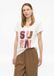 s.Oliver T-shirt Femme Blanc Coton Manches courtes Col en V Casual