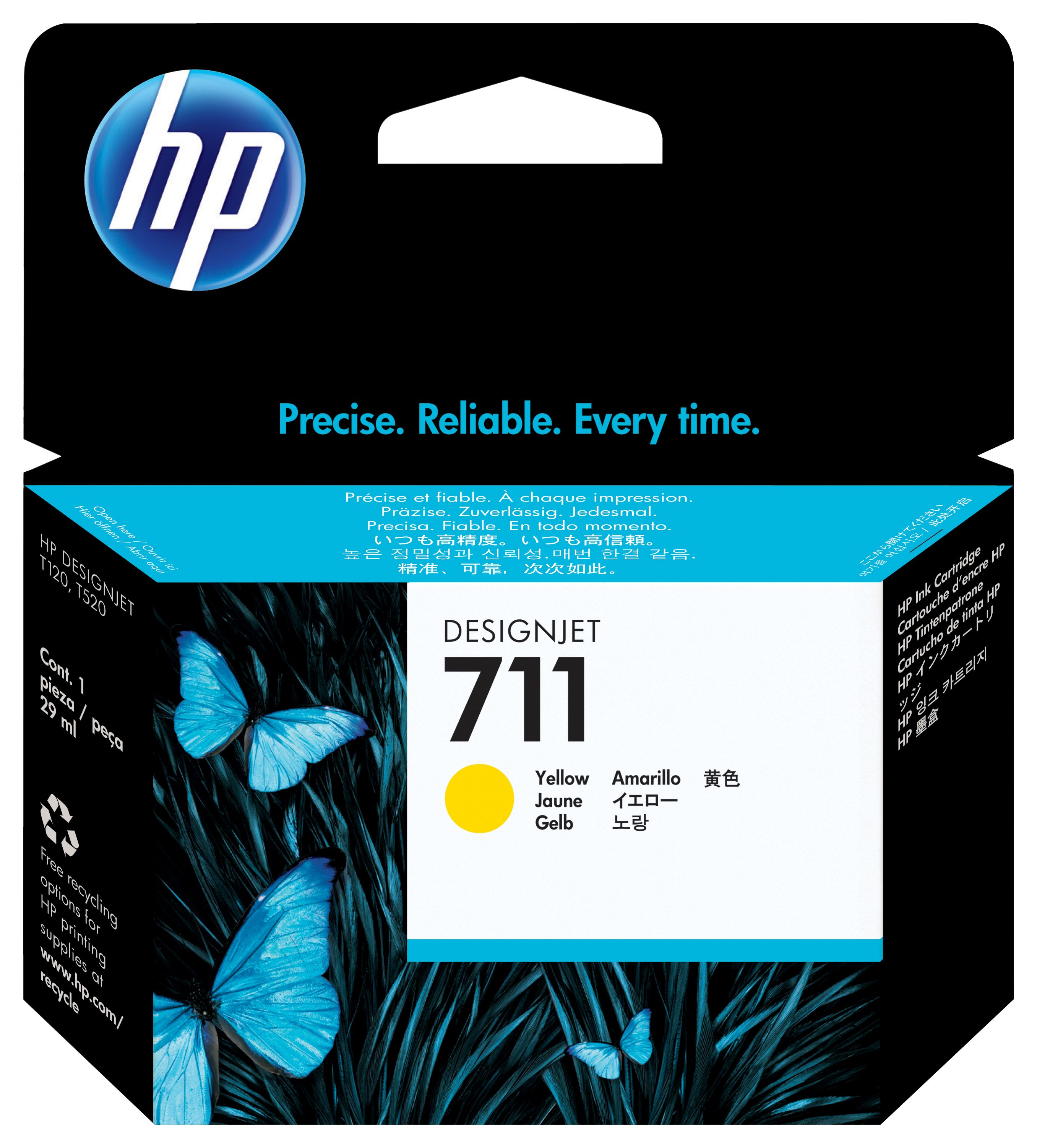 HP 711 Yellow Ink Cartridge - 29ml - CZ132A