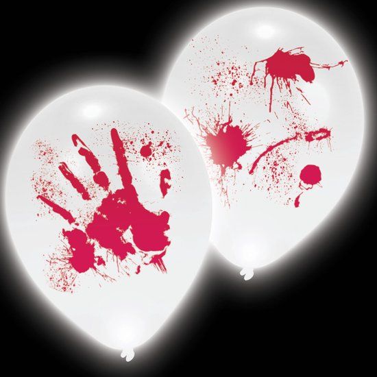 Amscan - Ballonnen LED Halloween Bloed 4 stuks