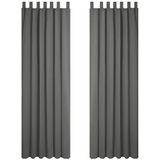 Deconovo Lussengordijnen, lichtgrijs, 140 x 245 cm (b x h), 2 stuks, verduisteringsgordijnen van polyester, voor slaapkamer, woonkamer, keuken