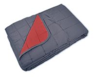 Poyet Motte SOHO plaid, polyester, grijs/rood, 180 x 260 cm
