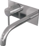 Brauer Chrome Carving Inbouw Wastafelmengkraan - Gebogen Uitloop - Model A2