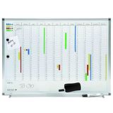 GENIE AP2000 Jaarplanner, magneetbord, afsprakenplanner, whiteboard, wandbord, prikbord
