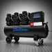 Datona® Compresseur silencieux 100L - Sans huile et mobile - pour sablage - Noir