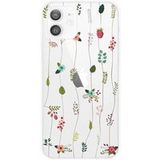 Apple iPhone 12 Montee de fleurs bedrukt siliconen hoesje