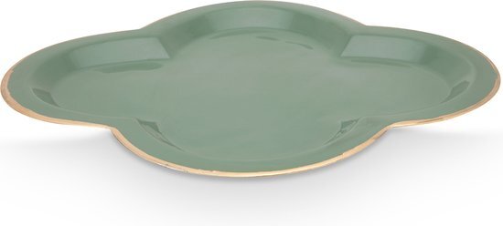 PIP studio Tray Fancy Klein Dienblad - Aluminium - Groen - 26x30 cm