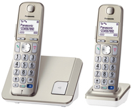 Panasonic KX-TGE212 - DECT telefoon - Champagne - Duo set