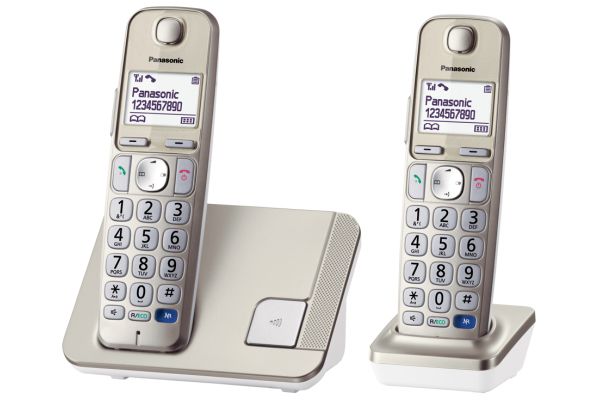 Panasonic KX-TGE212 - DECT telefoon - Champagne - Duo set
