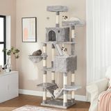 Merkloos / Sans marque Bobbel Home Kattenboom, 206 cm, Lichtgrijs
