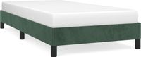 vidaXL Bedframe zonder matras 90x190 cm fluweel donkergroen