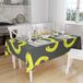 Bonamaison Tafelkleed, Anti-Mold, Sneldrogend, Waterdicht, 100% Polyester Tafellaken, Neon Geel, Rook, 140 x 160 Cm