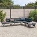 Maison Exclusive - Set de 4 chaises avec coussins, acier noir thermolaqué