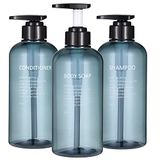 Shampoo en conditioner Dispenser Flessen, 3 stks 16.8 oz/500ml Plastic Lege Pomp Fles Hervulbare Pomp Lotion Fles Set