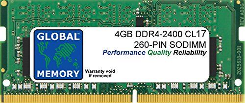 GLOBAL MEMORY 4GB DDR4 2400MHz PC4-19200 260-PIN SODIMM GEHEUGEN RAM VOOR INTEL 27\" RETINA 5K IMAC (2017)