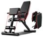 Halterbank multifonctionnelle - Banc d'exercices abdominaux pliable - Dossier réglable en 7 positions - Rembourrage doux - Noir