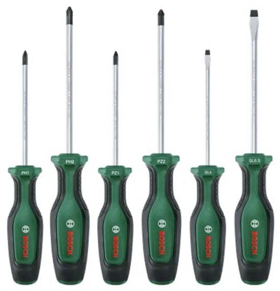 Bosch Groen Bosch Schroevendraaierset - 6 delig