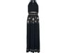 Gothicana by EMP Gothicana Zwarte Maxi Jurk met Ruches in de Taille - Dames - XL