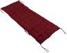 Lit de jardin - 190 x 70 cm - Coussin de banc de jardin - Rouge foncé