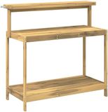 vidaXL - Buiten - Pottingbank - 111,5 x 48,5 x 107 cm - Massief Acacia Hout