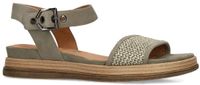 No Stress Dames Groene Leren Plateau Sandalen Maat 39