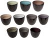 Cosy & Trendy Aardewerk Koffie/Thee Kopjes - Zonder Oor - 10 Stuks - Zwart - 23 cl