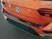 Zwart Avisa Zwart RVS Achterbumperprotector passend voor Volkswagen T-Roc 11/2017- 'Ribs'