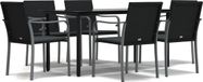 vidaXL 7-delige Tuinset met kussens poly rattan en staal