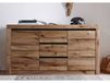 Buffet en bois de chêne sauvage / chêne cendré MONTREUX 155x43x80 marron huilé MONTREUX #354